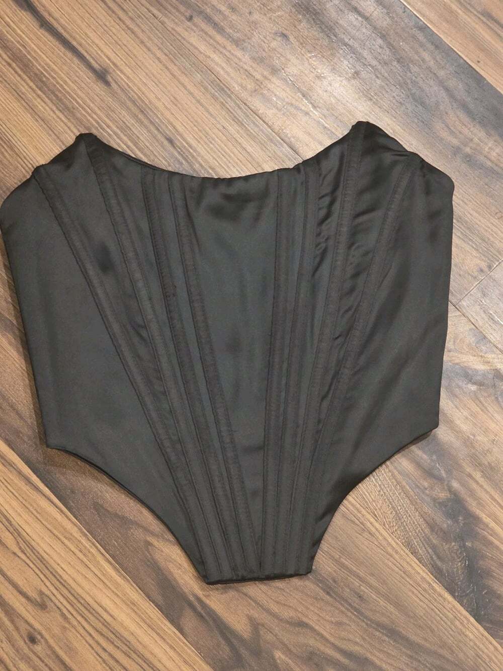 HEIRESS Beverly Hills Black Asymmetric Boned Bustier Corset Top Women’s Size XS